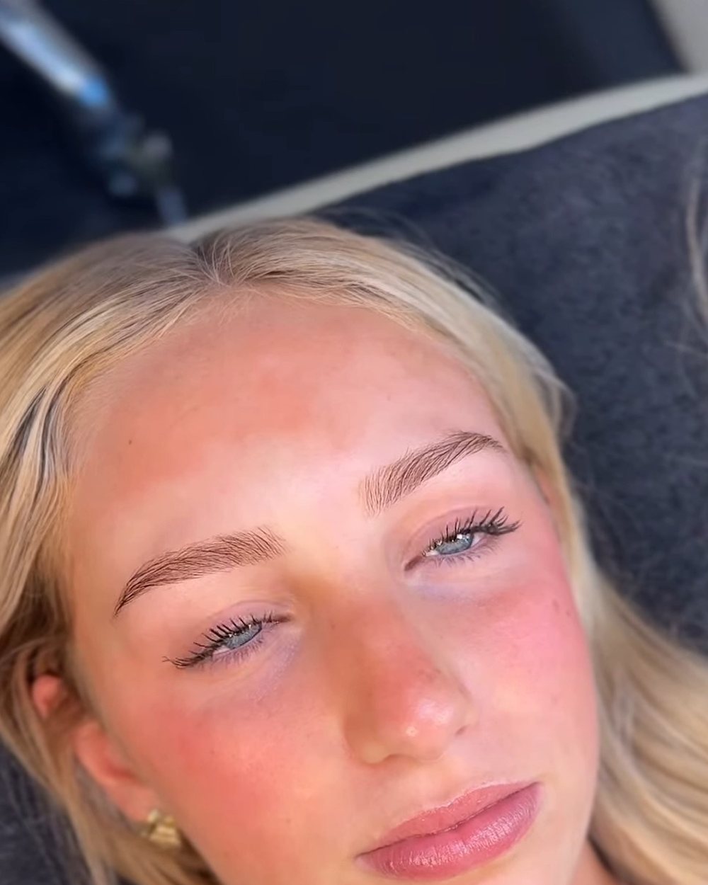 Brow clean up and tint — portrait with clean, natural groomed brows
